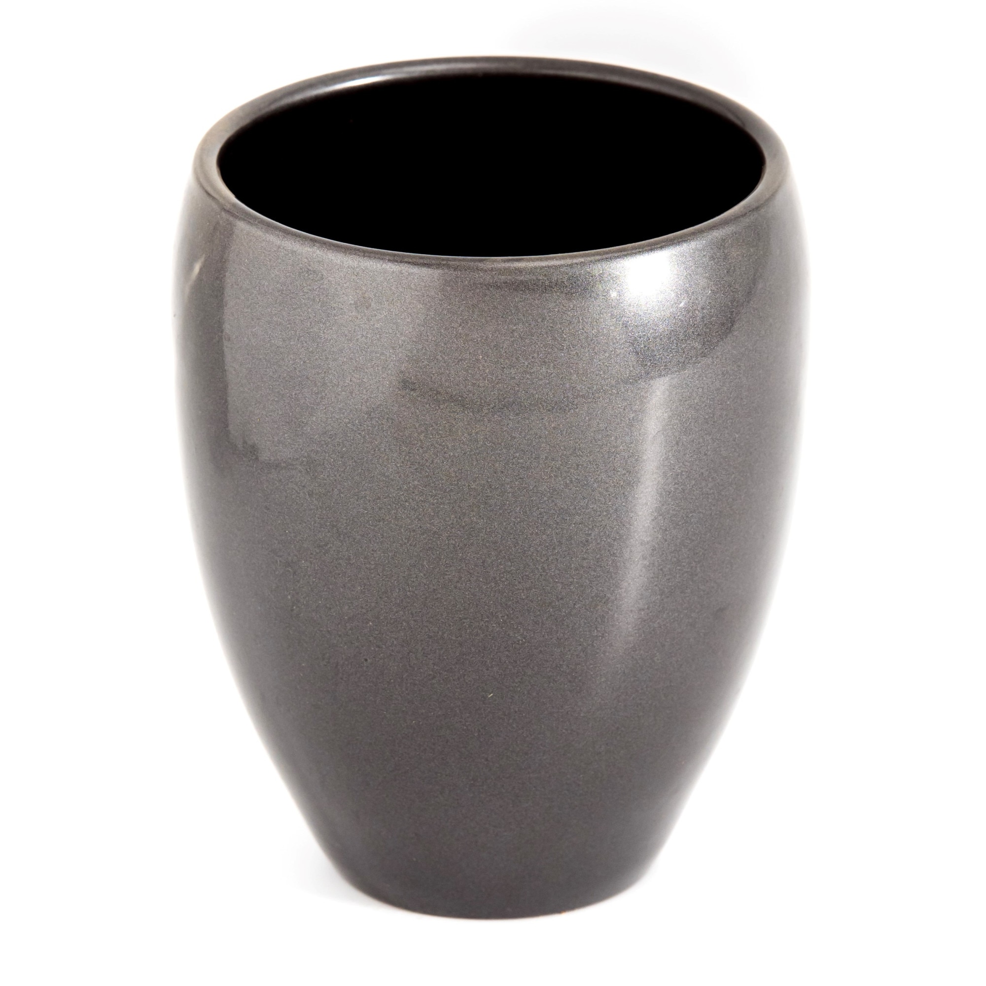 Ghiveci Malo gri metalizat h 19 cm