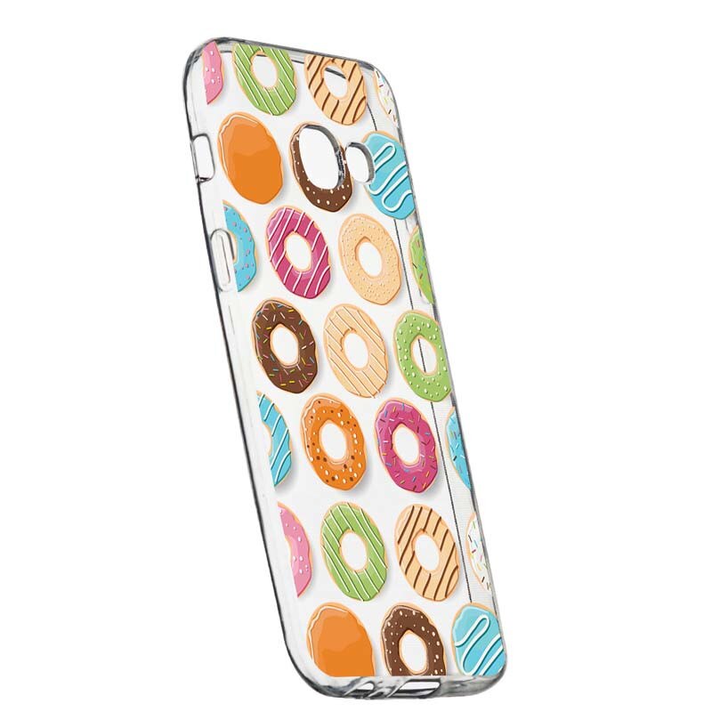 Husa Silicon, Transparent, Slim, Donut, Samsung Galaxy A3 2017