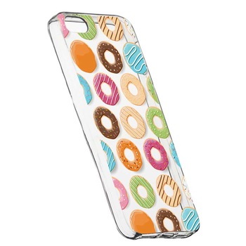 Husa Silicon, Transparent, Slim, Donut, Apple iPhone 5 / 5S / SE Husa Silicon, Transparent, Slim, Donut, Apple iPhone 5 / 5S / SE