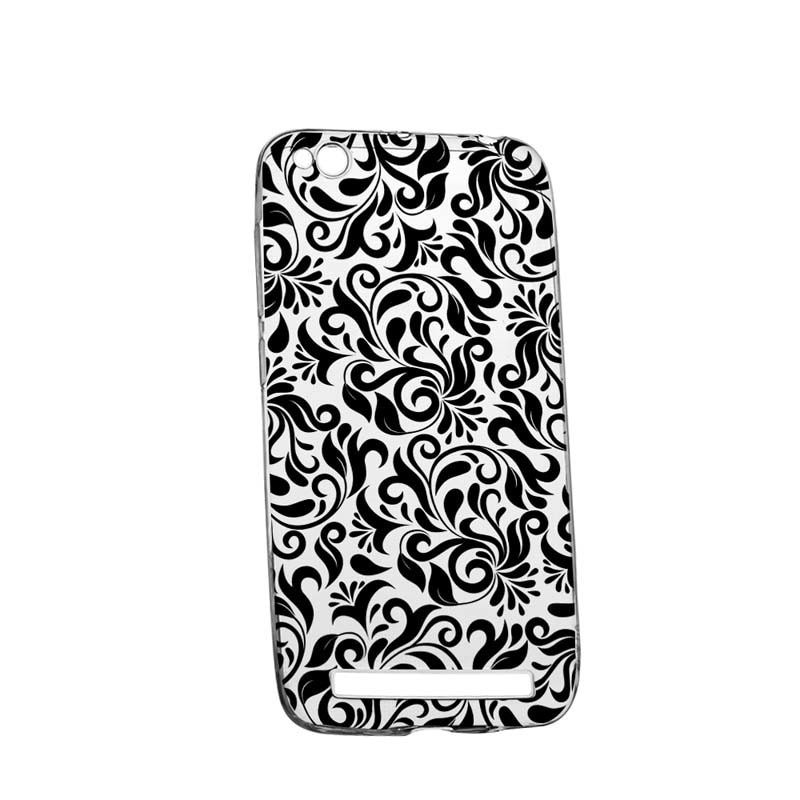 Husa Silicon, Transparent, Slim, Non-Figurative Negru, Xiaomi Redmi 4A