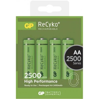 Acumulator GP Recyko+ AA, NiMH, 2500mAh, 4 buc Acumulator GP Recyko+ AA, NiMH, 2500mAh, 4 buc