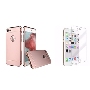 Pachet husa Apple iPhone 7, MyStyle Elegance Luxury 3in1 Rose-Gold, folie de sticla gratis Pachet husa Apple iPhone 7, MyStyle Elegance Luxury 3in1 Rose-Gold, folie de sticla gratis