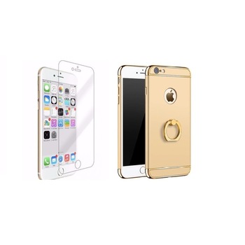 Pachet husa Apple iPhone 7, MyStyle Elegance Luxury 3in1 Ring Gold, folie de sticla gratis Pachet husa Apple iPhone 7, MyStyle Elegance Luxury 3in1 Ring Gold, folie de sticla gratis