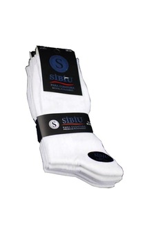Ciorapi barbati din bumbac, set 5 perechi fara cusatura, Alb Ciorapi barbati din bumbac, set 5 perechi fara cusatura, Alb