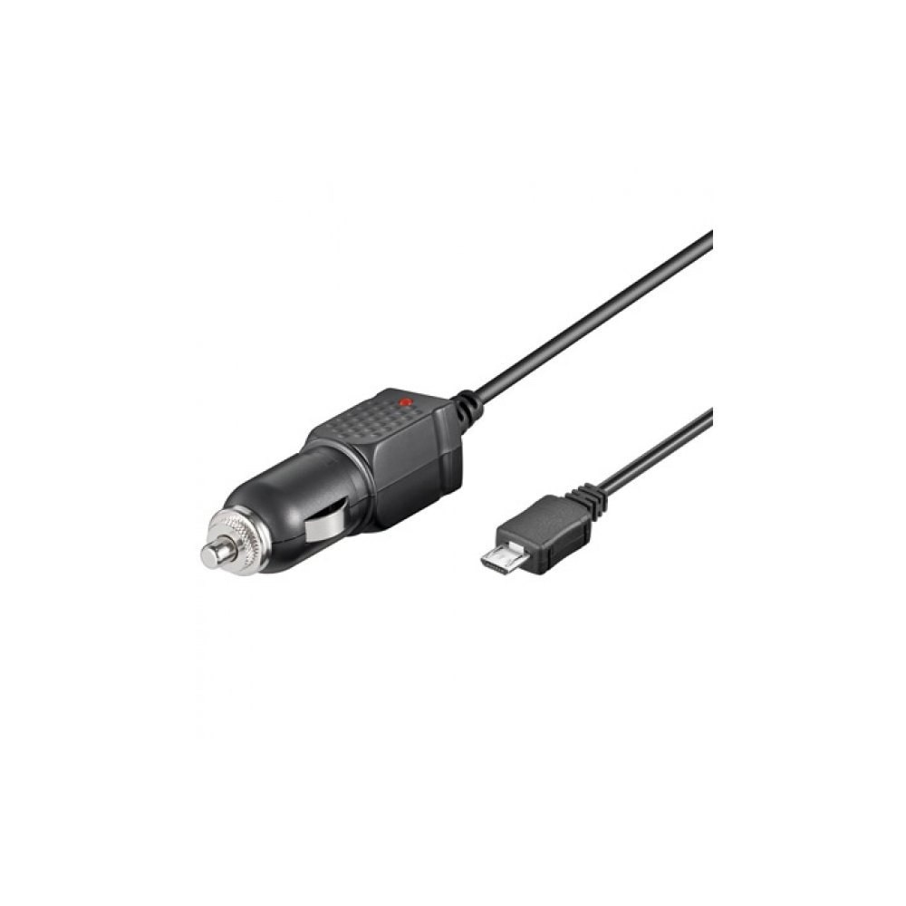 Incarcator auto Techly, Micro-USB, 12/24 V - 5 V, Cablu 1.2 m, Negru