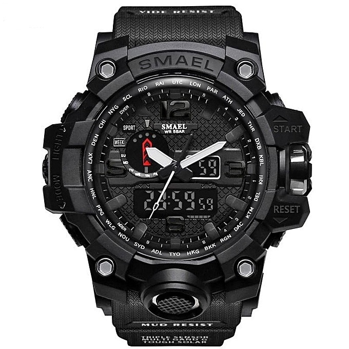 Ceas Barbatesc Smael, Sport, Shock Resistant, Cronograf, Militar, Army, Dual time, Cronometru, Alarma, Rezistent la apa
