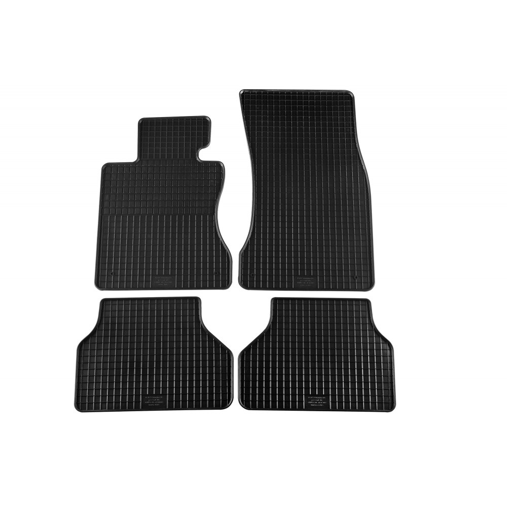 Set 4 covorase auto din cauciuc PETEX, negru, compatibil cu BMW 5er (E60) 06/2003-02/2010, Touring (E61) 2004-08/2010