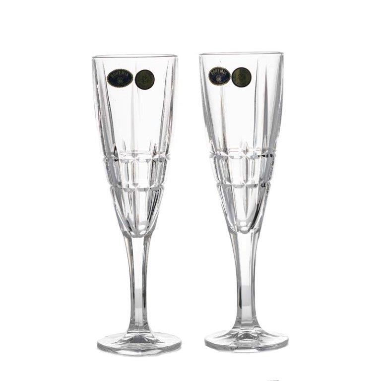 Set 6 pahare Dover cristal sampanie 180 ml