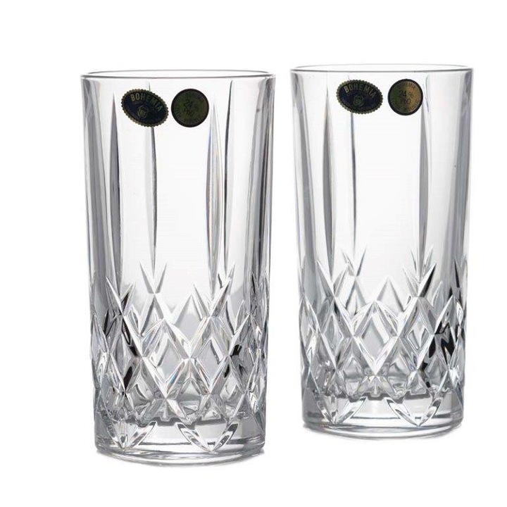 Set 6 pahare Brixton cristal apa 350 ml