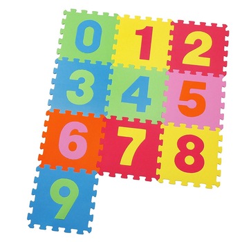 Covoras Puzzle Numere, 10 buc. x 30 cm, Knorrtoys Covoras Puzzle Numere, 10 buc. x 30 cm, Knorrtoys