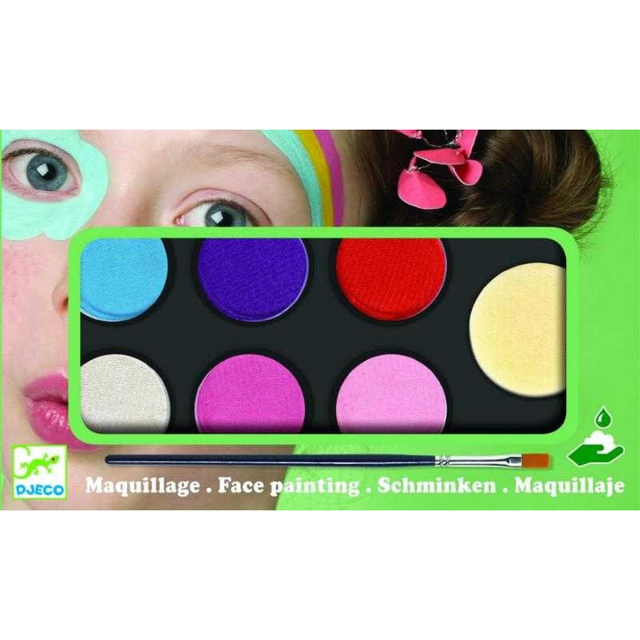 Make-up si pictura pentru petrecere copii, culori pastel non alergice, Djeco