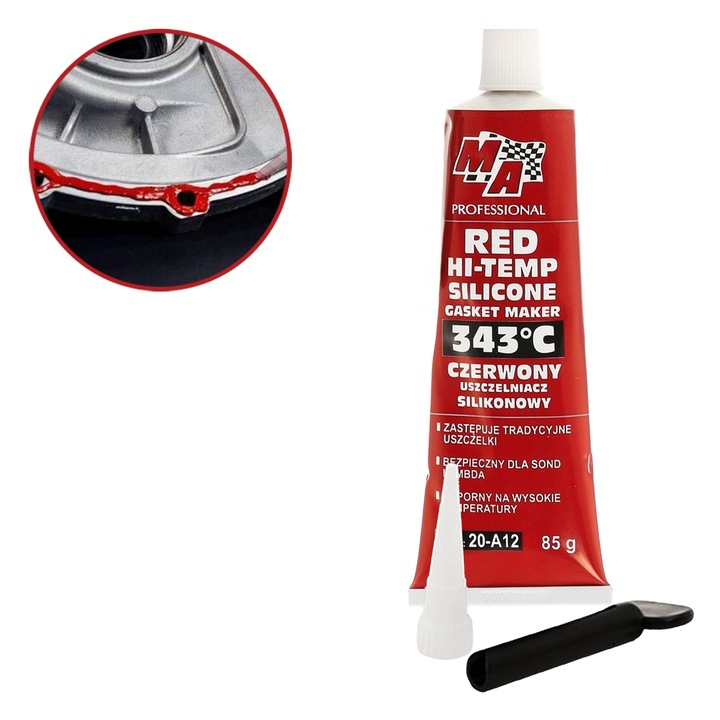 Silicon profesional pentru etansare garnituri rosu 343 ° C, MA Professional, 85 g