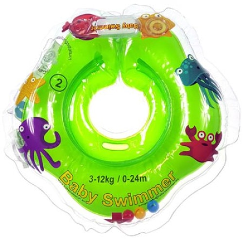 Colac de gat, Babyswimmer ,verde cu zornaitoare, 3-12 kg ,0-24 luni