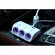 Multiplicator priza bricheta auto ANET, 12V-24V cu 3 Iesiri si 2 USB, alb