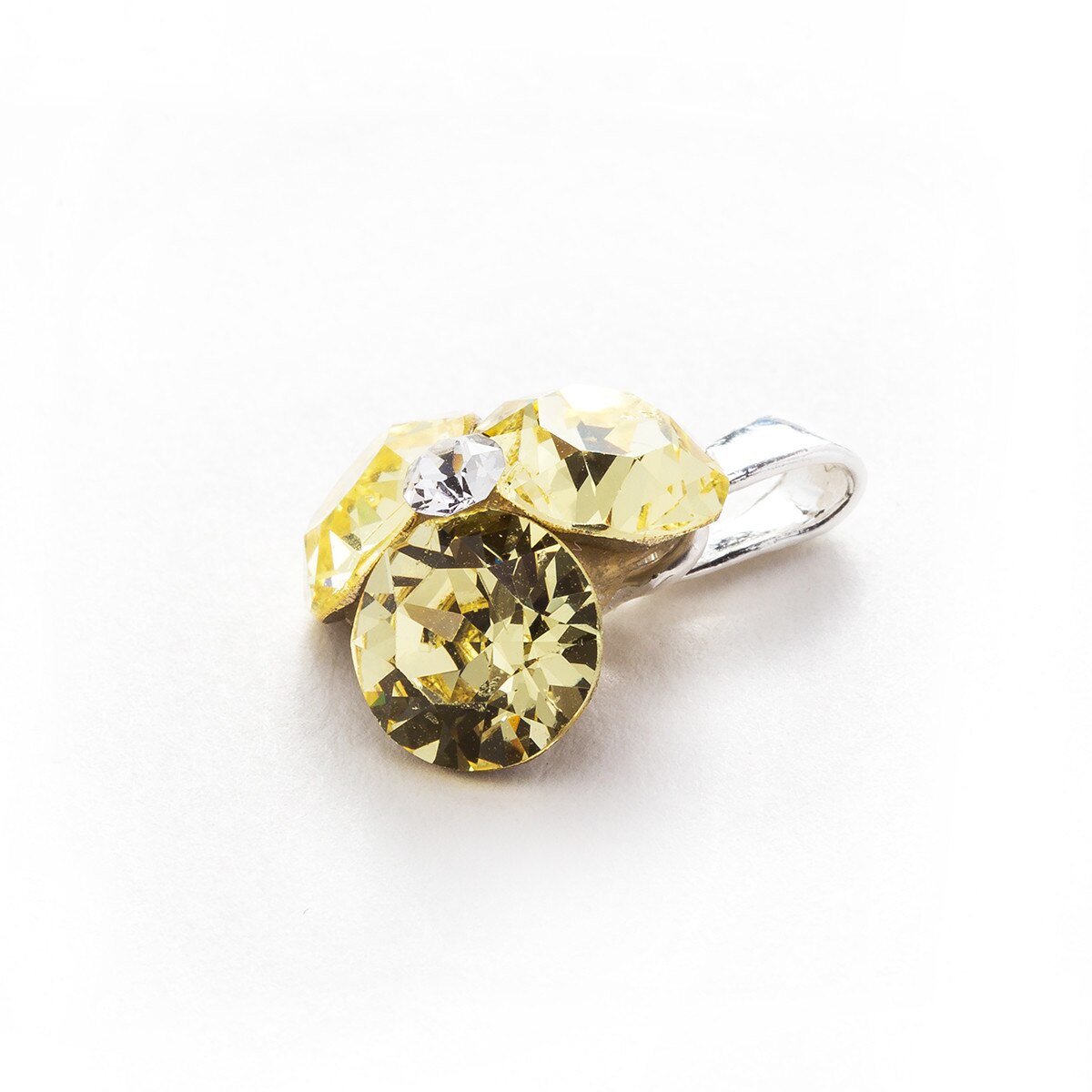 Pandantiv Argint DaviCrystals cu cristale Swarovski trifoi jonquil