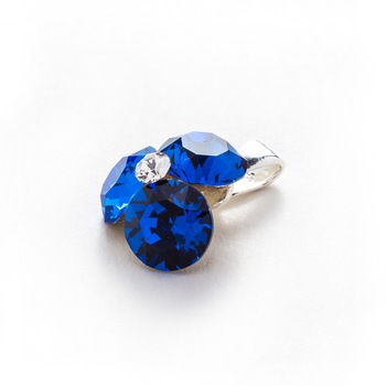 Pandantiv Argint DaviCrystals cu cristale Swarovski trifoi capri blue Pandantiv Argint DaviCrystals cu cristale Swarovski trifoi capri blue