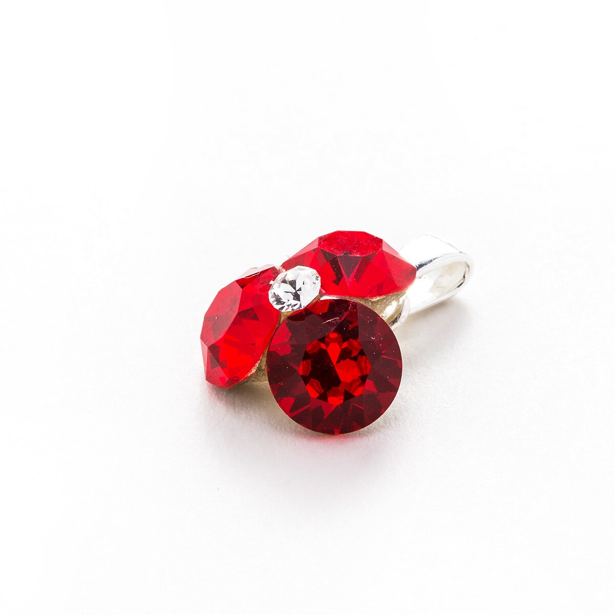 Pandantiv Argint DaviCrystals cu cristale Swarovski trifoi light siam
