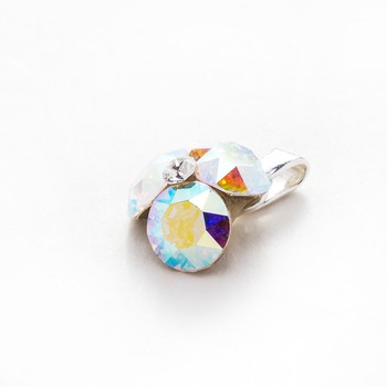 Pandantiv Argint DaviCrystals cu cristale Swarovski trifoi aurore boreale Pandantiv Argint DaviCrystals cu cristale Swarovski trifoi aurore boreale