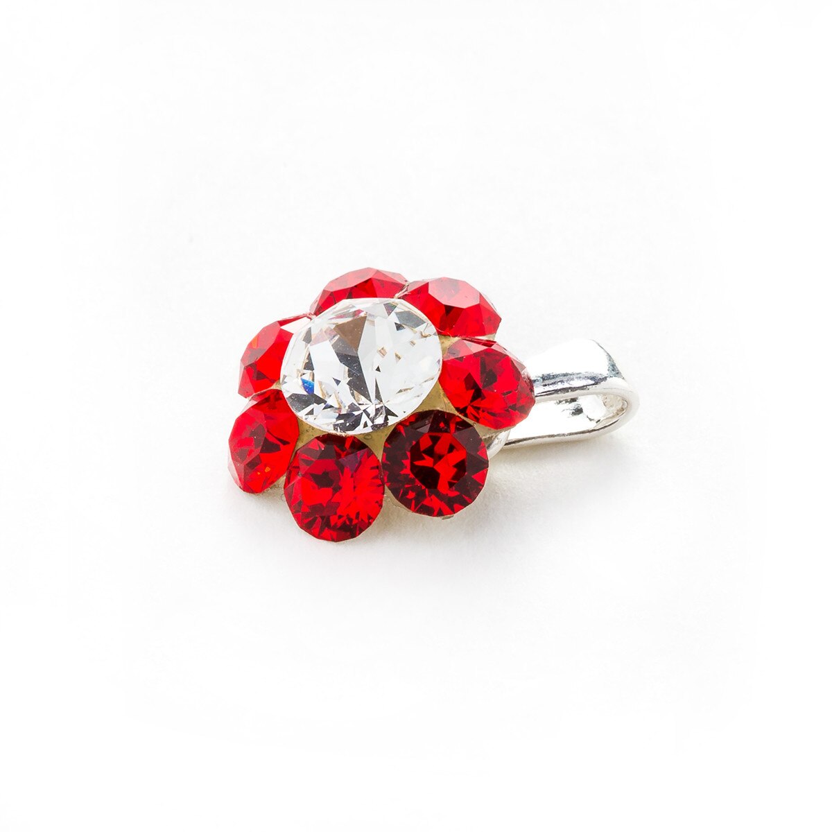 Pandantiv Argint DaviCrystals cu cristale Swarovski floare M light siam