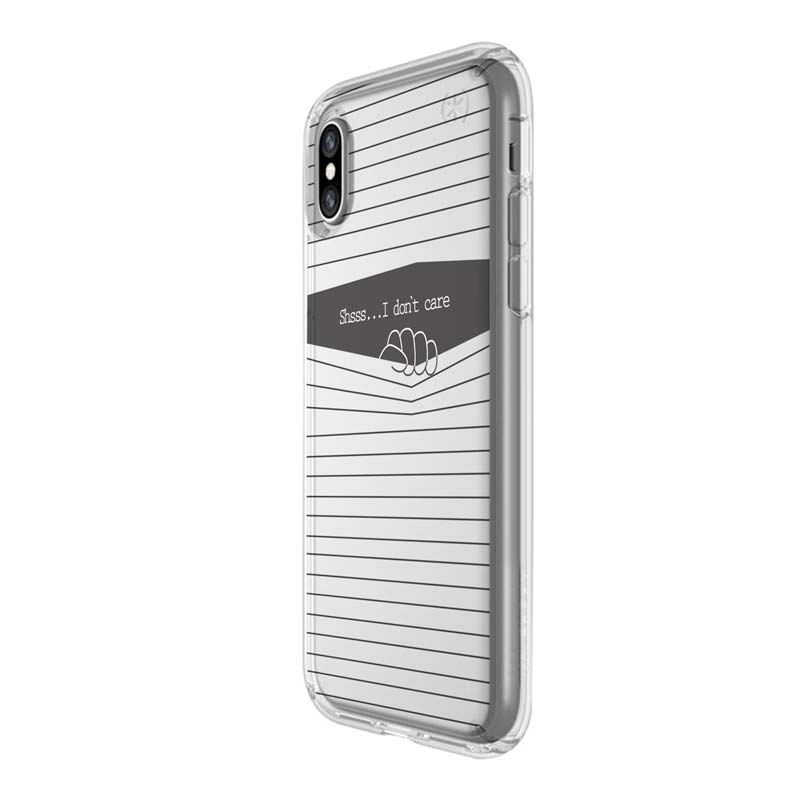 Husa Silicon, Transparent, Slim, I Dont Care, HTC Desire 12