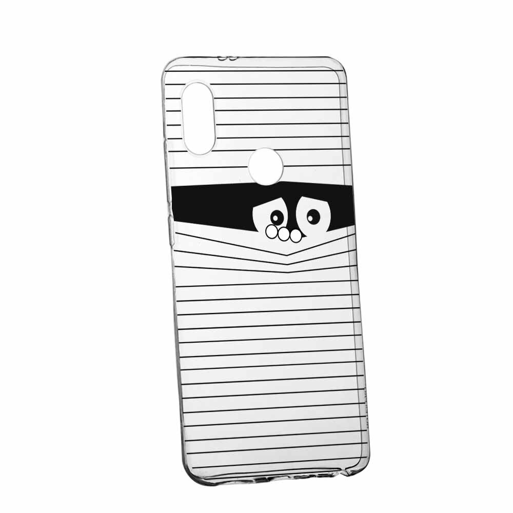 Husa Silicon, Transparent, Slim, Look Black, Xiaomi Redmi MIX 2S