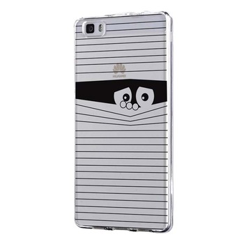 Husa Silicon, Transparent, Slim, Look Black, Huawei Y6 2018 Husa Silicon, Transparent, Slim, Look Black, Huawei Y6 2018