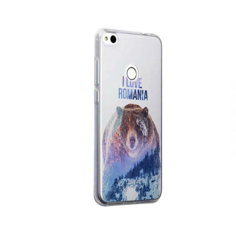 Husa Silicon, Transparent, Slim, I Love Romania, Huawei Y9 2018