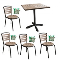 set terasabistro masa patrata polywood natural 70x70x72cm cu 4 scaune 77x40cm  4 perne scaun imagen 31_0_
0