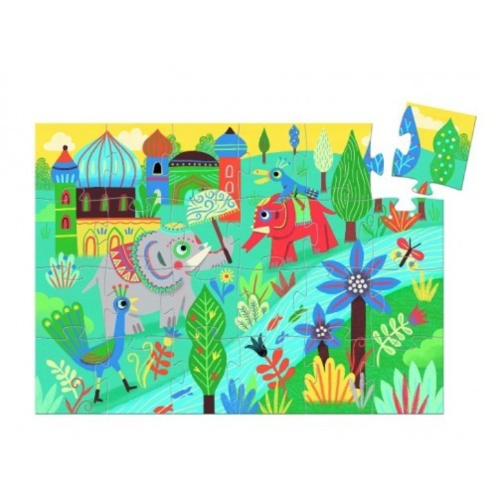 Puzzle clasic elefantul asiatic, 24 piese