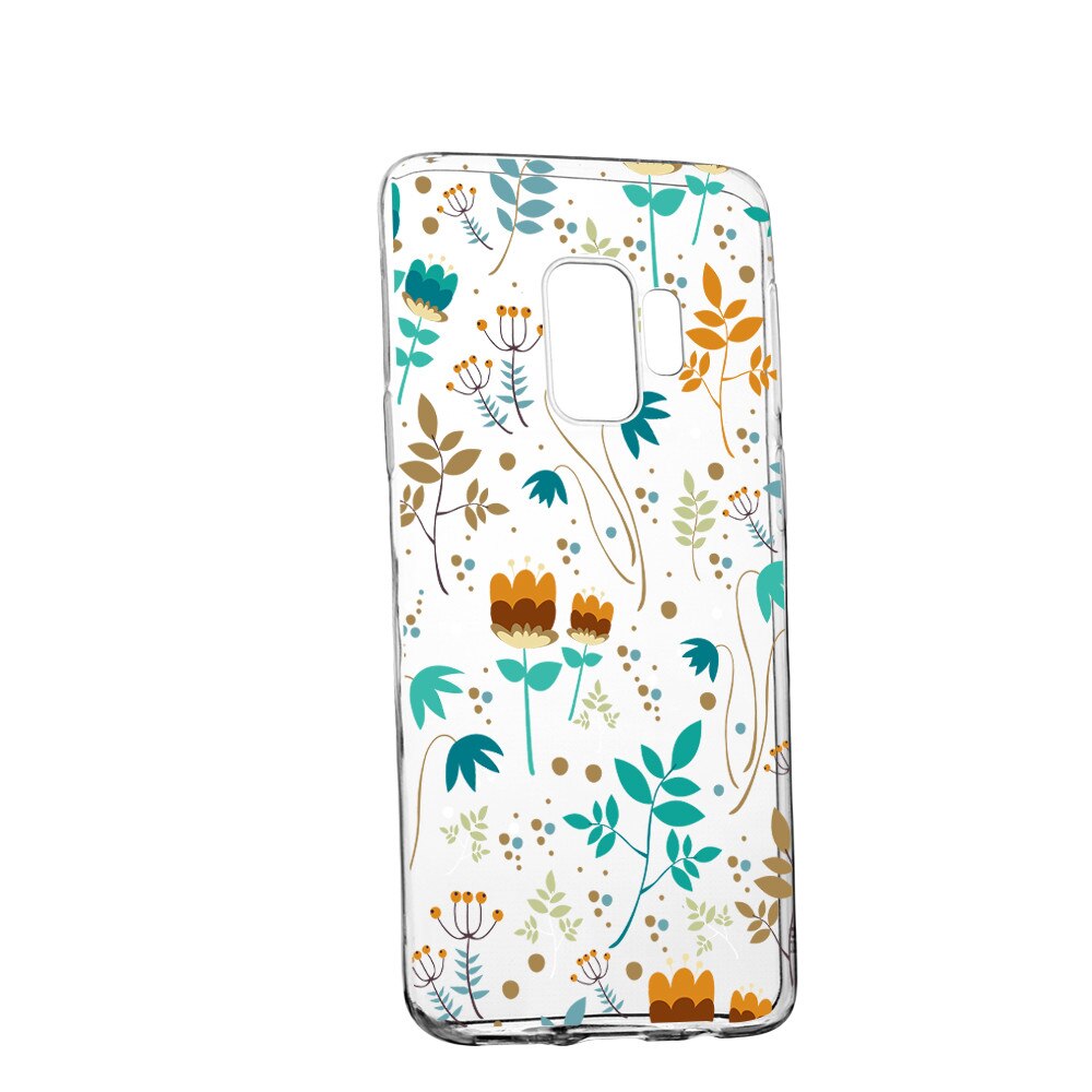 Husa Silicon, Transparent, Slim, Spirng Flowers, Samsung J4 2018