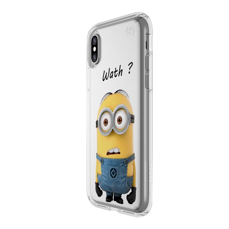 Husa Silicon, Transparent, Slim, Minion Whaaat?, Sony XA1