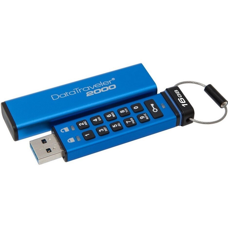 Memorie USB Kingston Data Traveler 2000, 16 GB, USB 3.1, Albastru