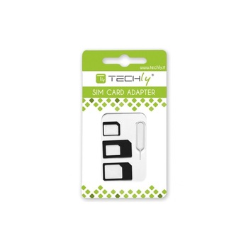Adaptor SIM Techly, 3 in 1 Nano/Micro/Standard SIM Adaptor SIM Techly, 3 in 1 Nano/Micro/Standard SIM