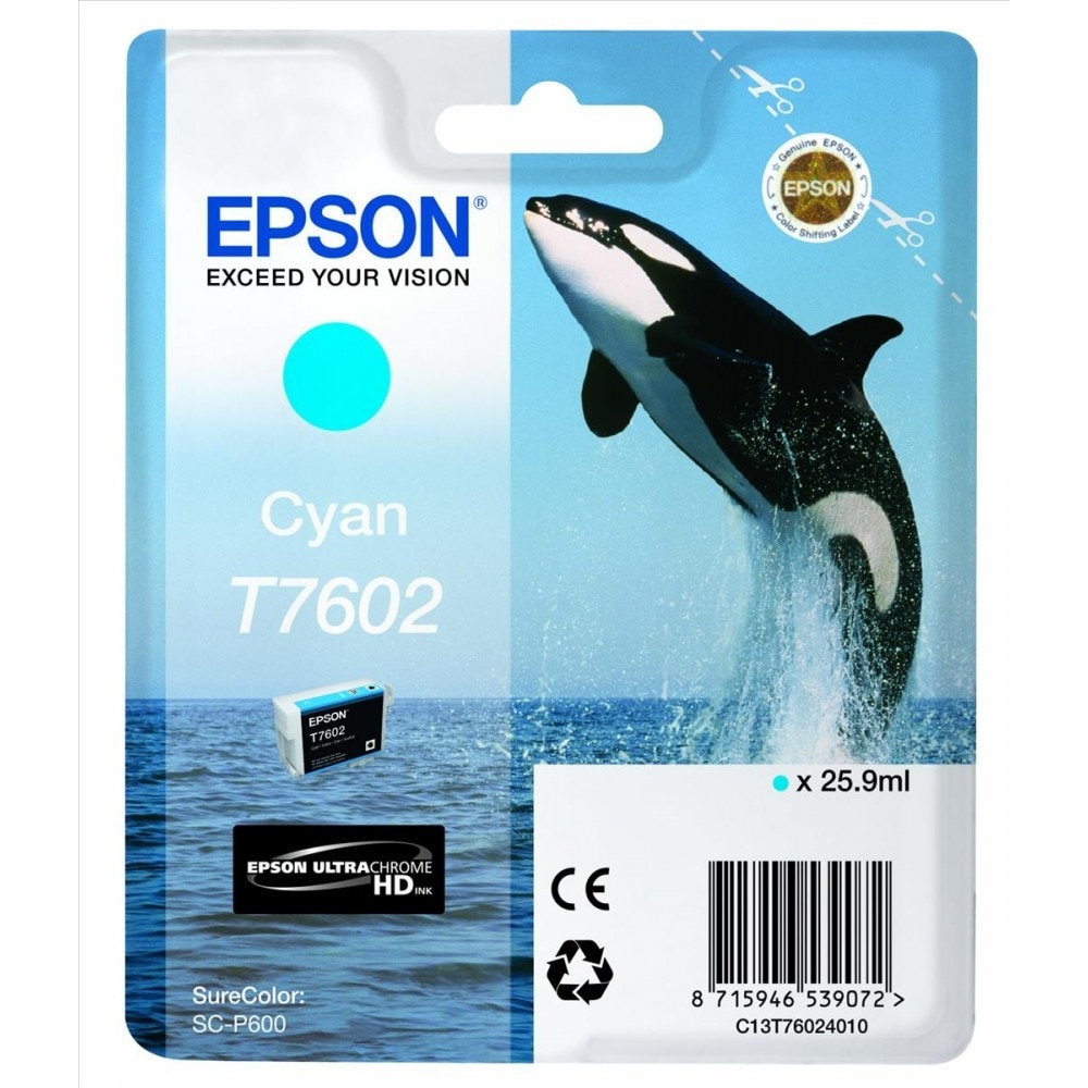 Cartus cerneala Epson T7602 Ultrachrome HD, Cyan