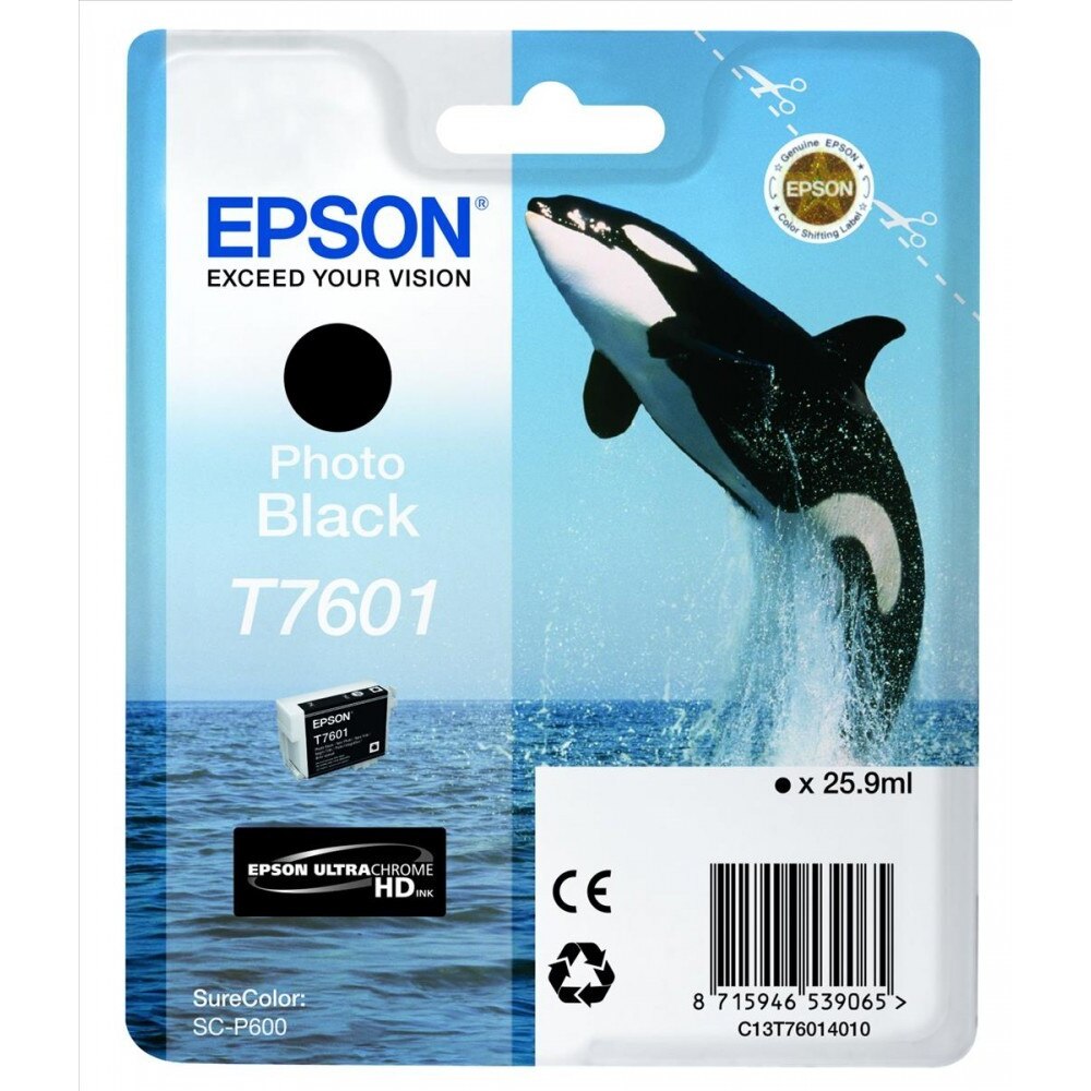 Cartus cerneala foto Epson T7601 Ultrachrome, Negru
