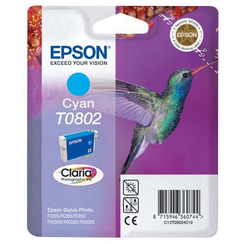 Cartus cerneala Epson T0802 pentru PX660/P50/PX710W/700/810FW, Cyan