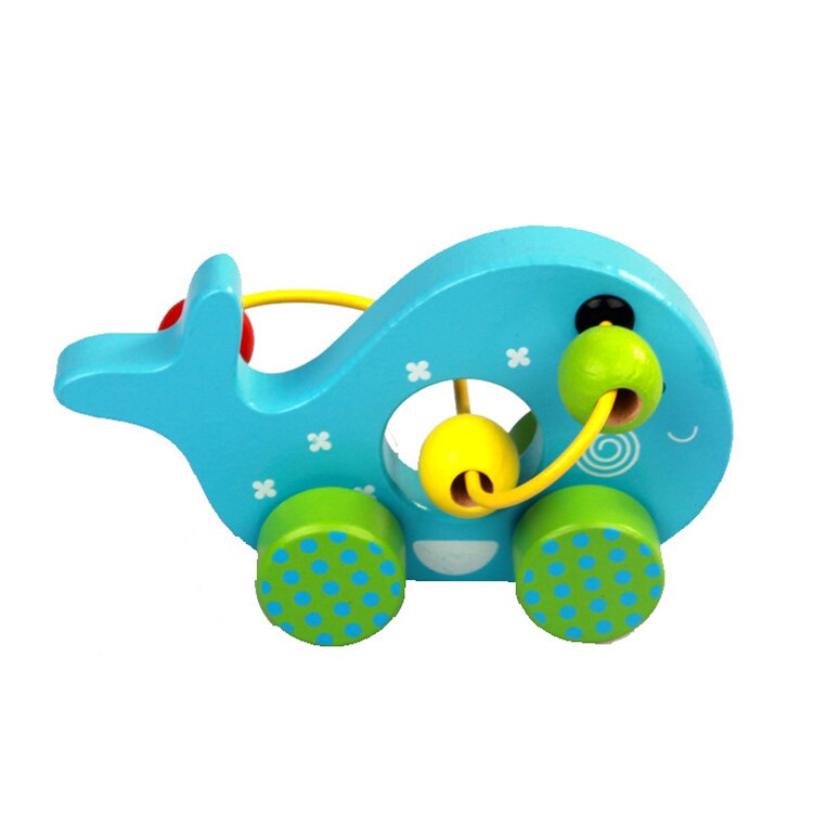 Balena Montessori, din lemn, Multicolor