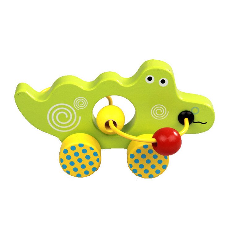 Crocodil Montessori, din lemn, Multicolor