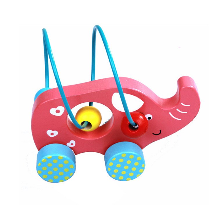 Elefant Montessori, din lemn, Multicolor