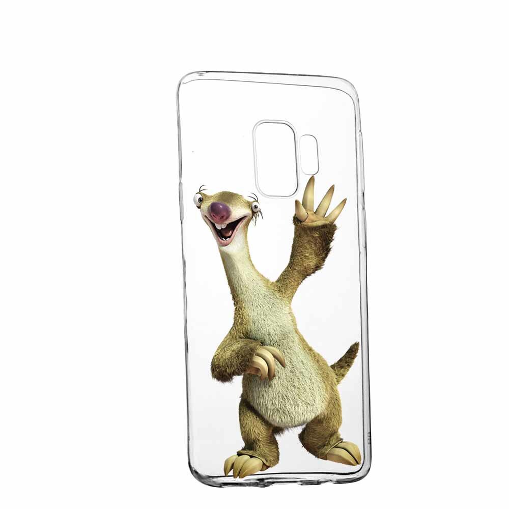 Husa Silicon, Transparent, Slim, Ice Age Sid, Samsung J4 2018