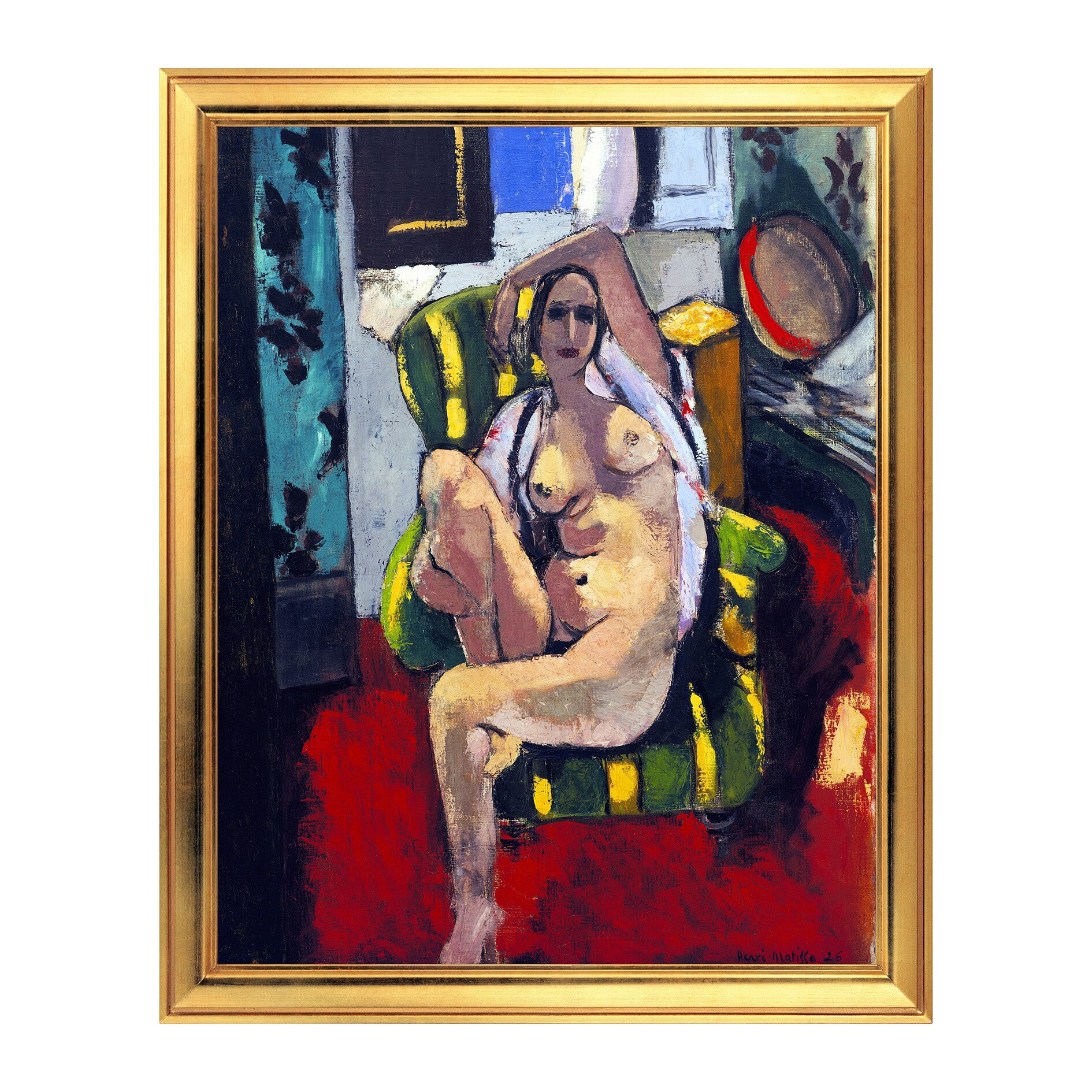 Fototapet Simulare Tablou, Arta Sec. XX, Henri Matisse - Odalisque with a Tambourine - ST-ASD-148, 40 x 50 cm