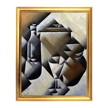 Fototapet Simulare Tablou, Arta Sec. XX, Juan Gris - Jar, Bottle and Glass - ST-ASD-167, 40 x 50 cm Fototapet Simulare Tablou, Arta Sec. XX, Juan Gris - Jar, Bottle and Glass - ST-ASD-167, 40 x 50 cm