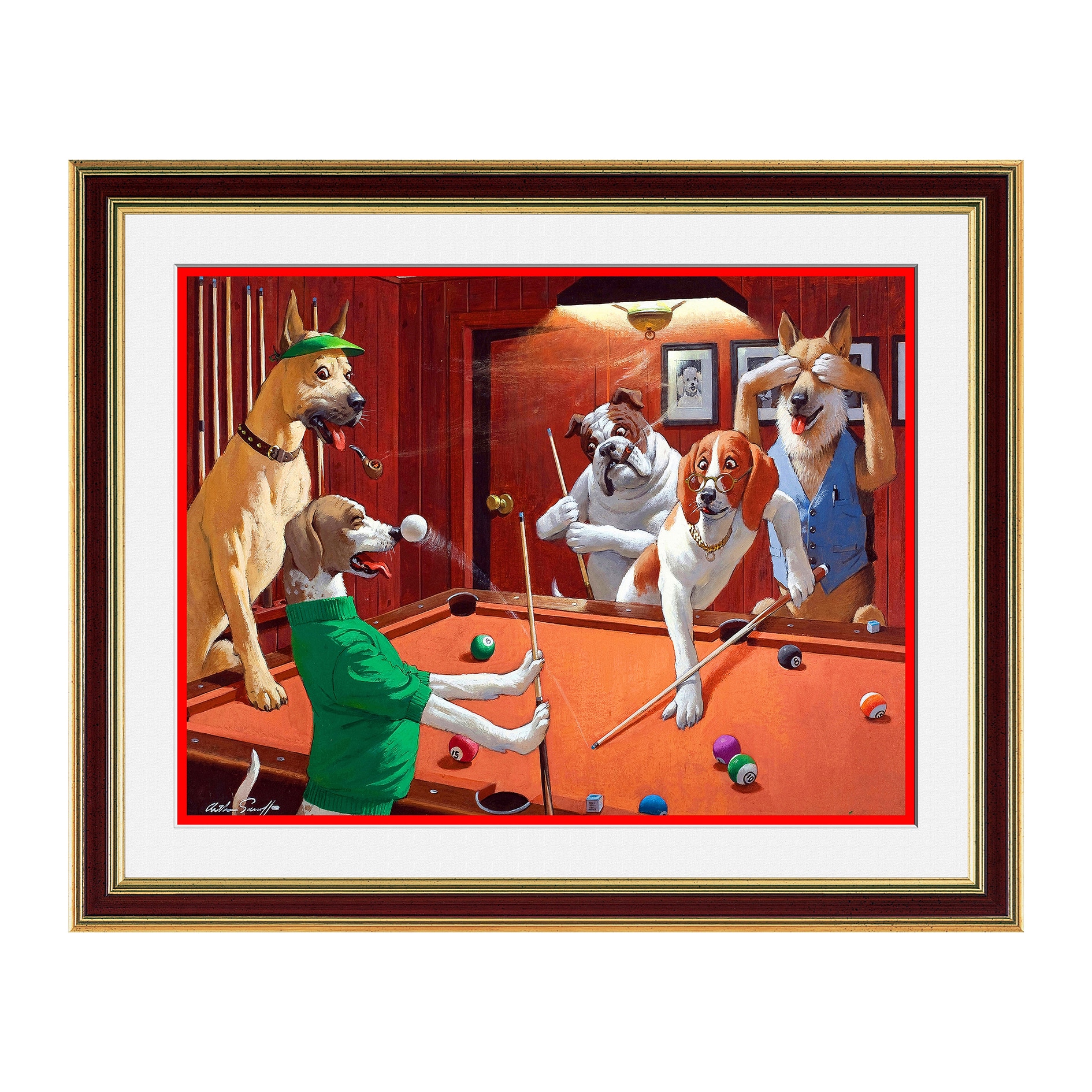 Fototapet Simulare Tablou, Gambling Animals - ST-GAN-010, 45 x 55 cm