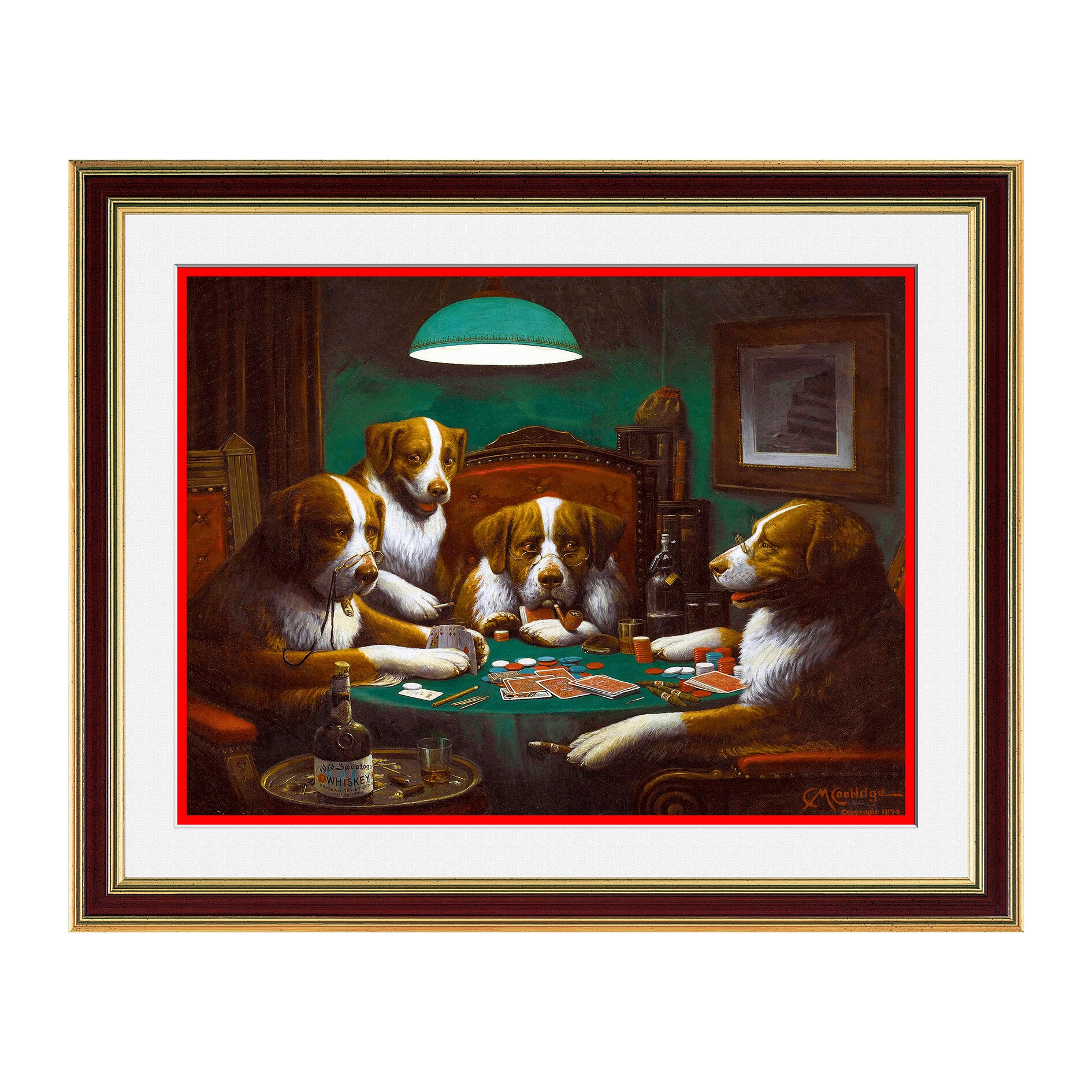 Fototapet Simulare Tablou, Gambling Animals - ST-GAN-012, 45 x 55 cm
