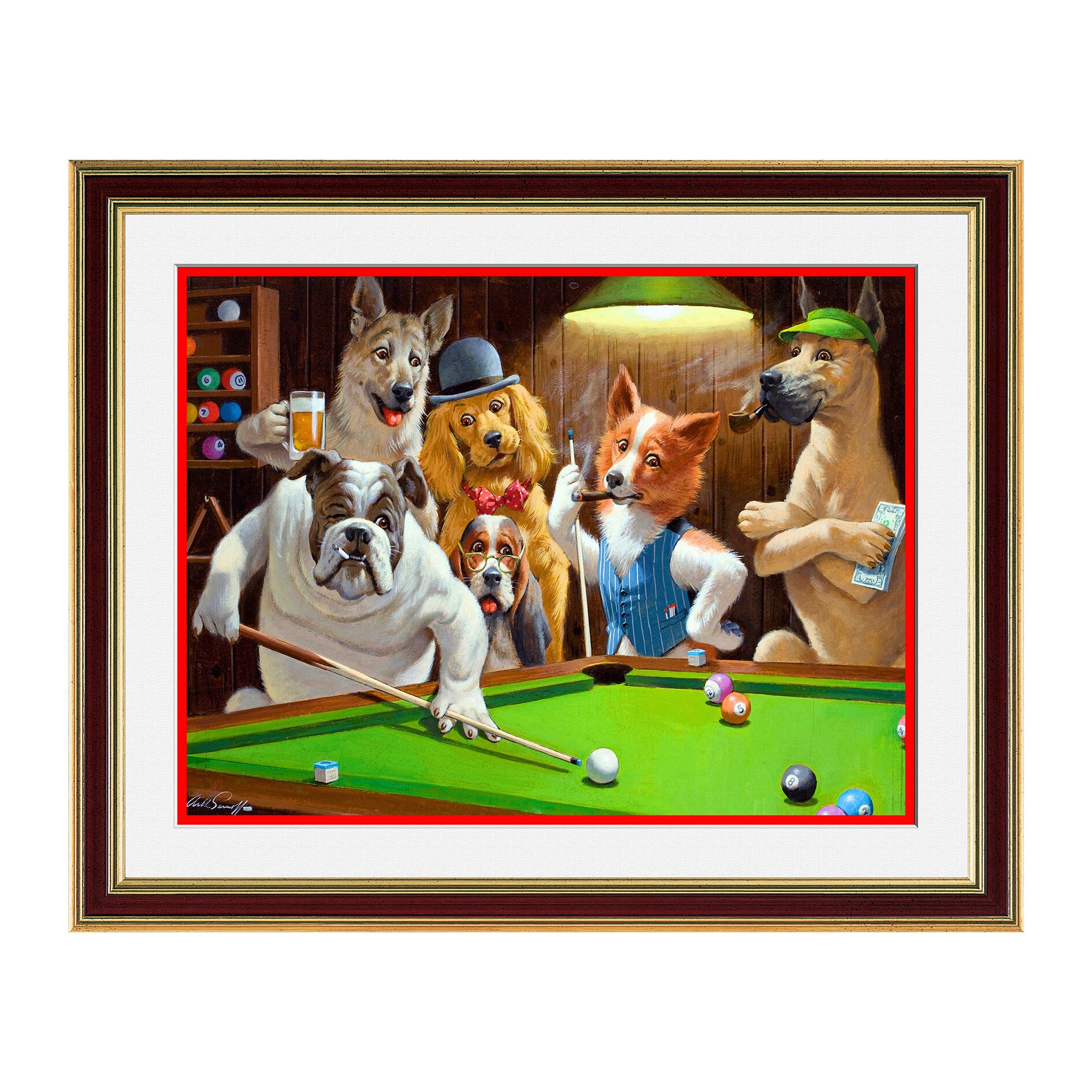 Fototapet Simulare Tablou, Gambling Animals - ST-GAN-009, 45 x 55 cm