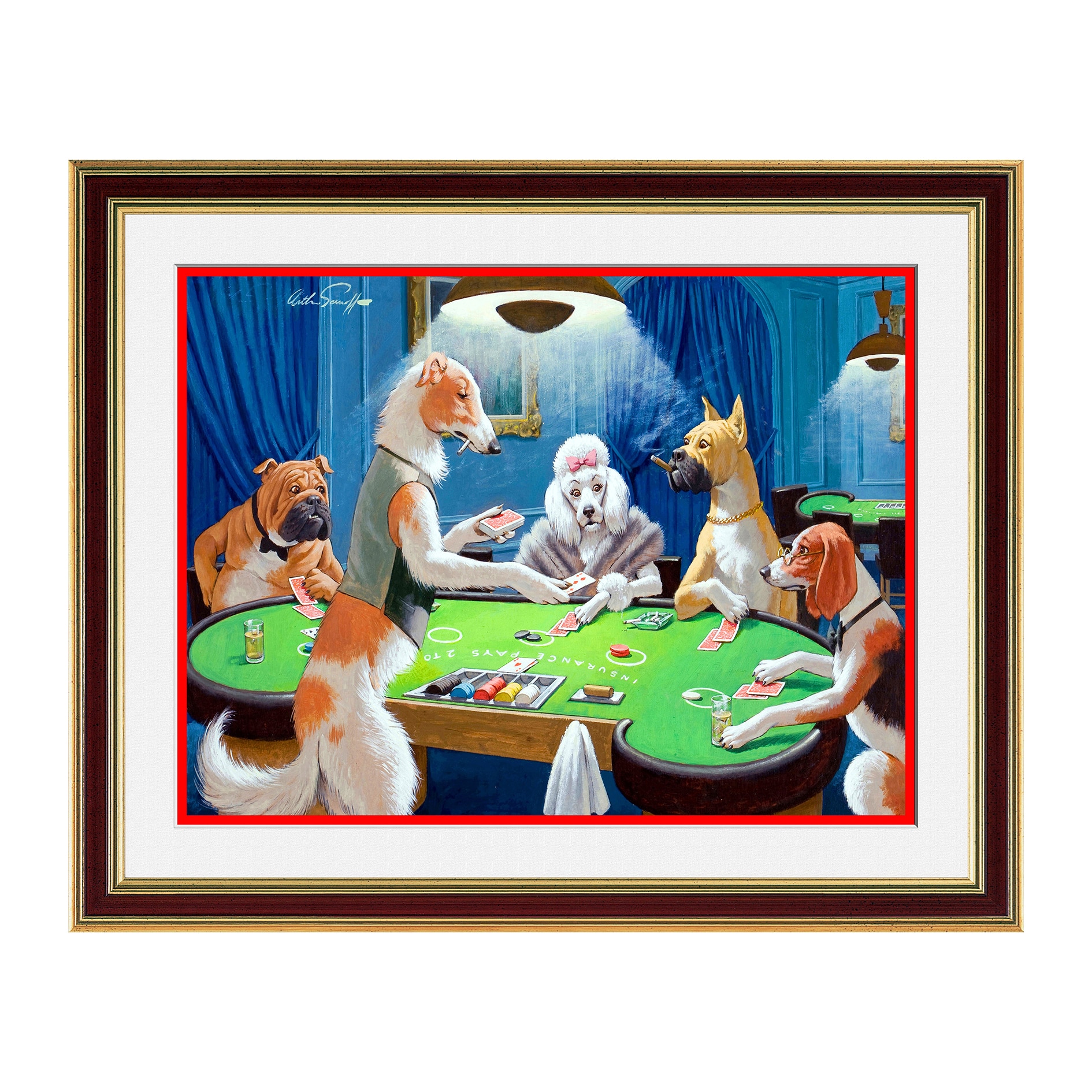 Fototapet Simulare Tablou, Gambling Animals - ST-GAN-005, 45 x 55 cm