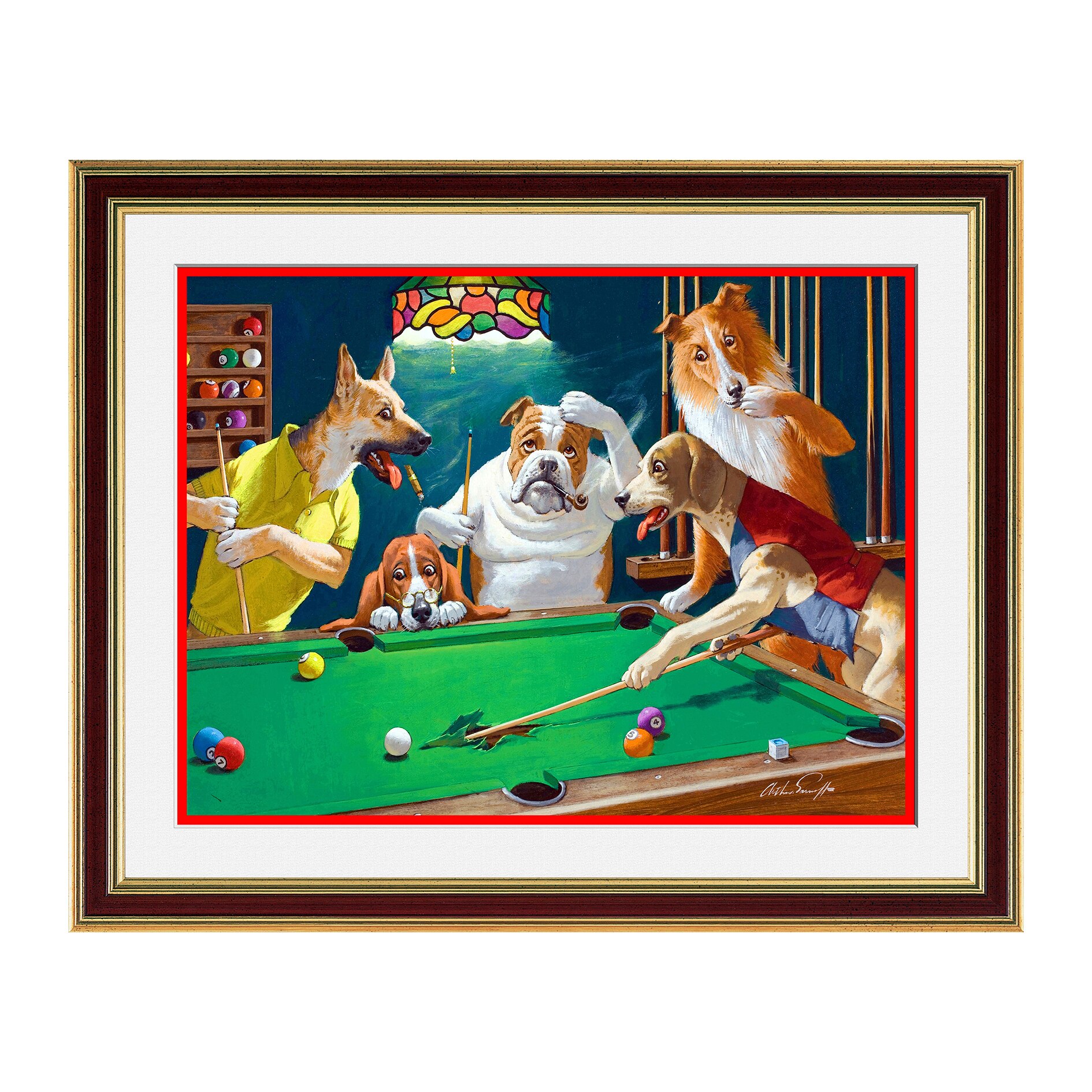 Fototapet Simulare Tablou, Gambling Animals - ST-GAN-001, 45 x 55 cm