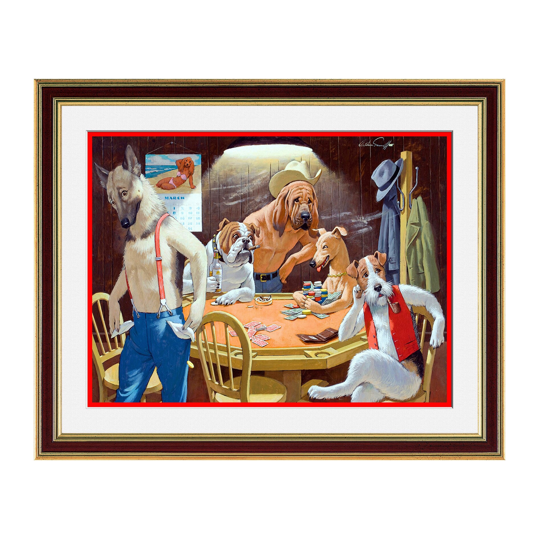 Fototapet Simulare Tablou, Gambling Animals - ST-GAN-008, 45 x 55 cm