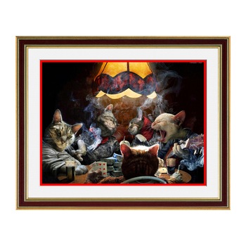 Fototapet Simulare Tablou, Gambling Animals - ST-GAN-013, 45 x 55 cm Fototapet Simulare Tablou, Gambling Animals - ST-GAN-013, 45 x 55 cm