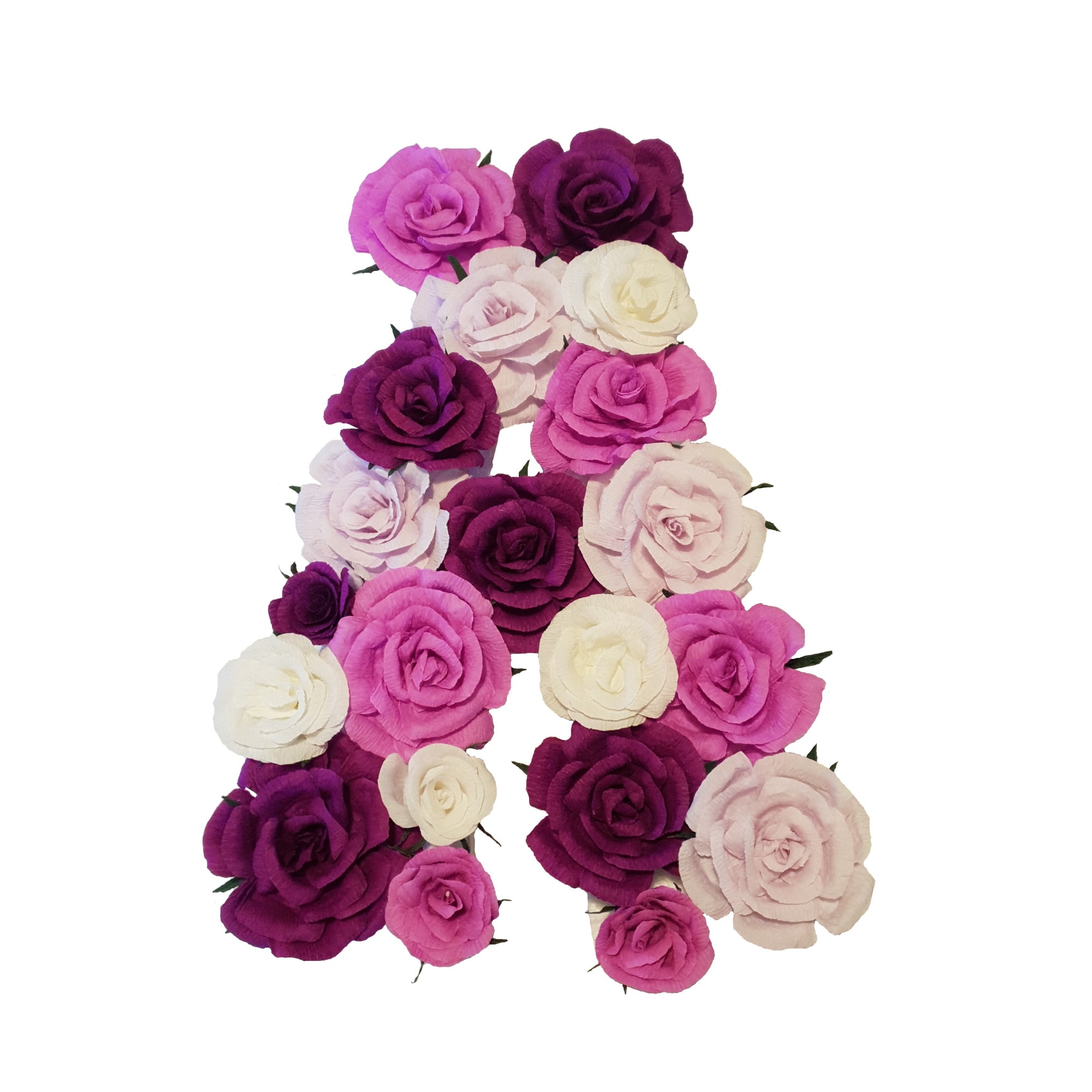 Litera volumetrica A Handmade Minis Boutique, alb cu mov